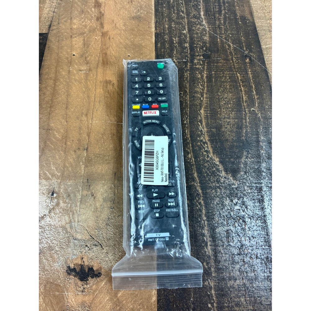 Sony RMT-TX100U Bravia Smart TV Remote Control‎ Replacement Netflix Button Black